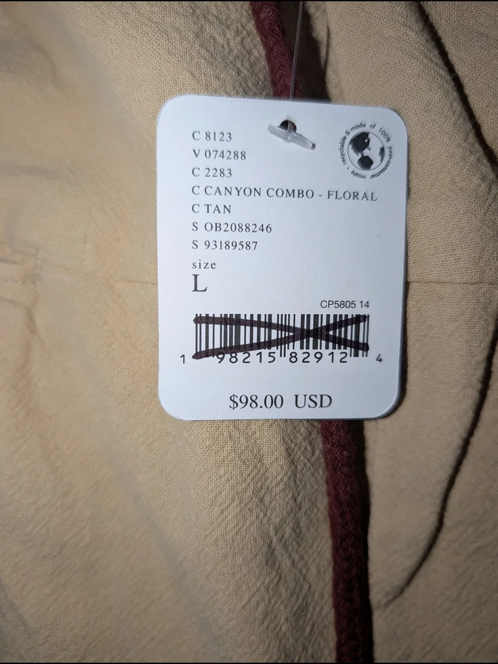Free People Hudson Canyon Side Print Drawstring Pants Large